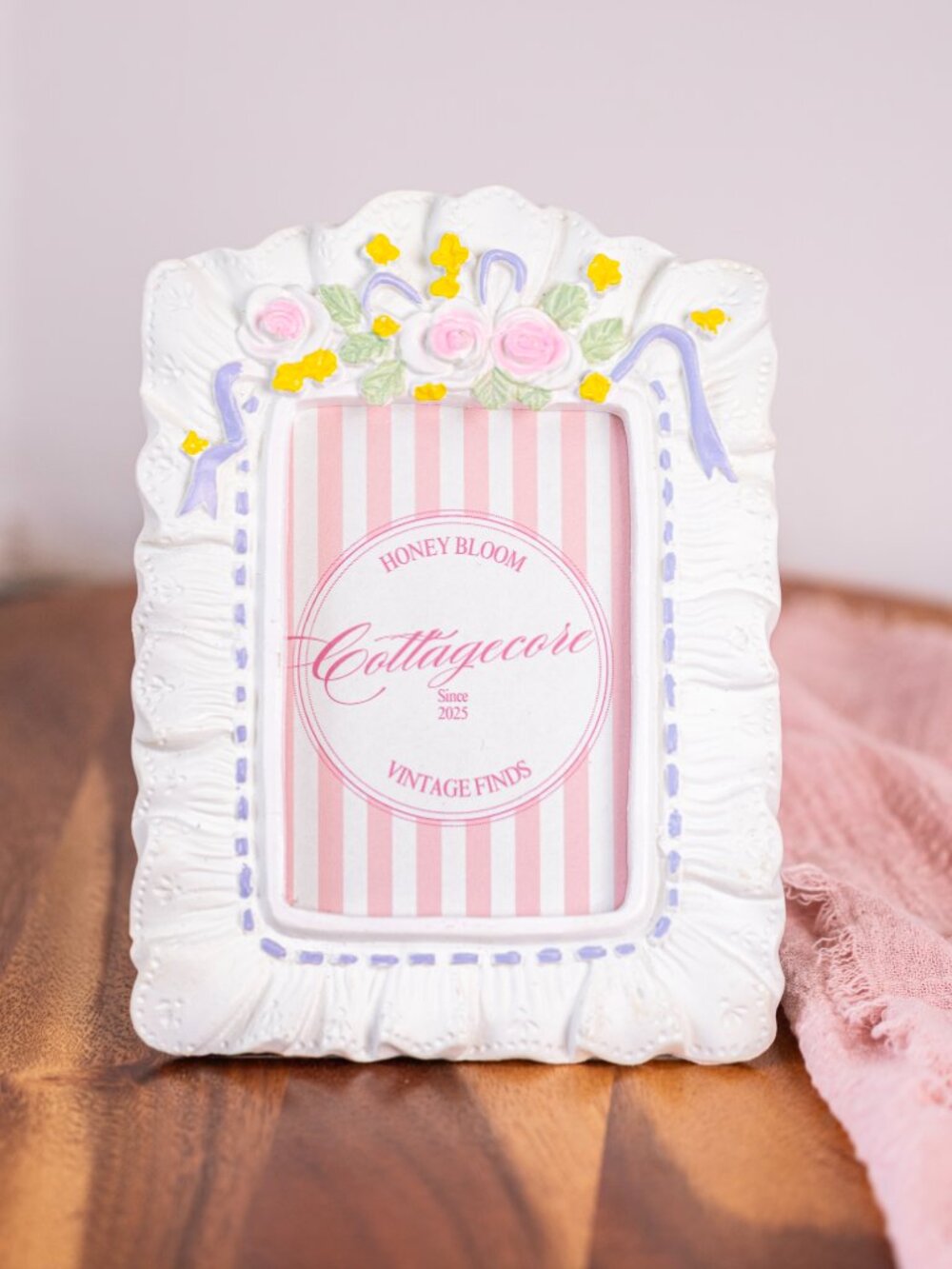 Vintage Floral Picture Frame | Cottagecore Rose Photo Frame | Grandmacore Decor